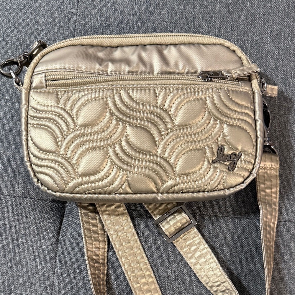Lug Super Coupe Crossbody Bag in Gold / Bronze Quilted